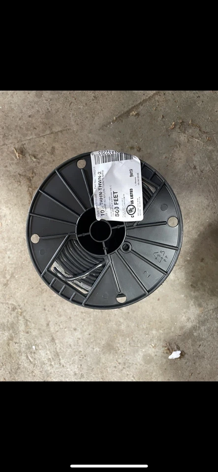 Cable THHN Southwire 22973201 500 ft calibre #10 - negro Foto 2 de 2
