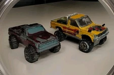 Road Champs GMC High Roller 4X4 Pickup Truck 1982 / Toyota Marjorette Gladiator 