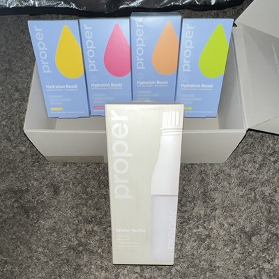 Proper Hydration Boost Drink Mix Variety Pack Kit with Proper Water Bottle