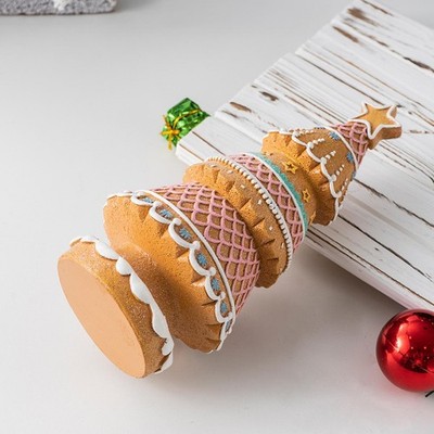 Gingerbread Christmas Decoration Xmas Tree for Dining Room Bookcase Kitchen