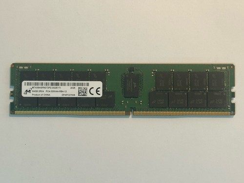 New ListingMicron MTA36ASF8G72PZ-3G2E1 64GB 2Rx4 PC4-3200AA DDR4 ECC RDIMM Server Ram