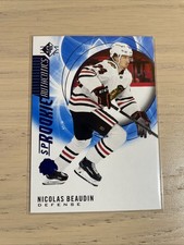 2021 SP HOCKEY Nicolas Beaudin Blackhawks ROOKIE AUTHENTICS Blue Insert