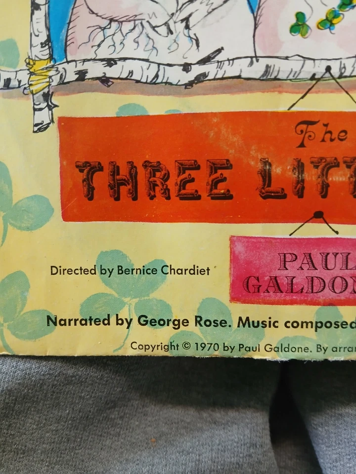 EThe Three Little Pigd 331/3 Rpm Record & Cover No Scraches Paul Galdone 1970... - Image 2 of 4
