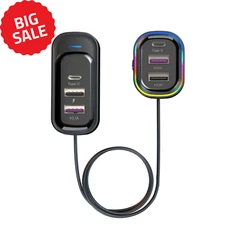 66W 6-Port Car Charger 12-24V Super Fast Charging Auto Cigarette Lighter Plug