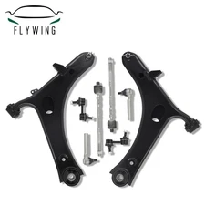 8PCS Front Lower Control Arm Tie Rod Sway Bar Link For Subaru Legacy 2005-2009