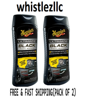 #ad Meguiar’s Ultimate Black Plastic Restorer White Liquid 12 Oz each 2 Pack $15.49