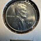 1943 Philadelphia Mint Steel Lincoln Wheat Cent Uncirculated. Free Shipping.