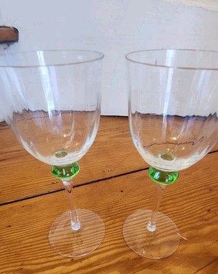 Wedding/shower gift- irridescent Luminarc wine/pr crystal champagne glasses