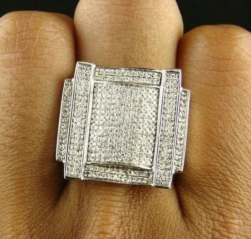 mens 2.30ct RD Simulated Diamond Unique 
