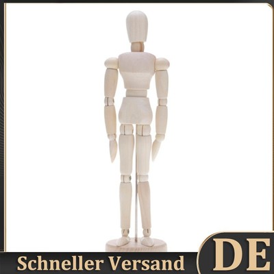 5pcs Wooden Movable Limbs Human Figure Model Artist Sketch  Models (20cm) DE