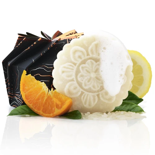 Viori Rice Water Shampoo Bar Citrus Scent Vegan Eco-Friendly Travel Shampoo 3