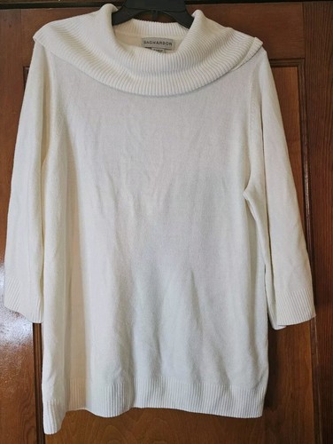 Sag Harbor Gr. XL weiß Pullover Pulli Wasserfallausschnitt - Bild 2 von 12