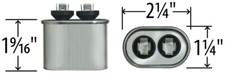 Replacement Oval Run Capacitor 3 uf MFD mf Furnace 370V Fan Blower Motor