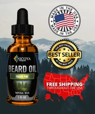 Beard Growth Oil - Fast Growing Beard Mustache Facial Hair oil for Men  -Yukon