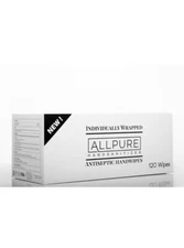 ALLPURE Hand Sanitizer ANTISEPTIC HAND WIPES  Box Count 120￼ ,All purpose