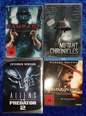 Film Paket, 4 Filme, FSK 18: Mutant Chronicles, Rampage, AVP 2, Gallowwalkers