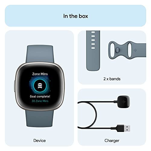 Fitbit Versa 4 Fitness Smartwatch – Platinum / FB523SRAG-US - Picture 6 of 7