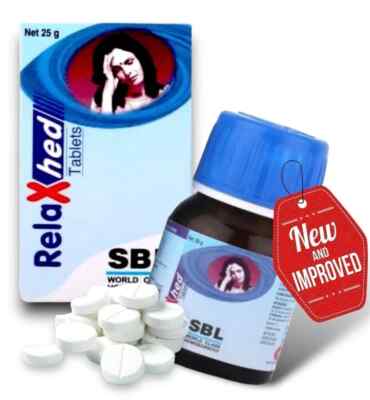 SBL Relaxhed Tablets   25g Homeopathic Support for Headache Relief | FREE SHIP