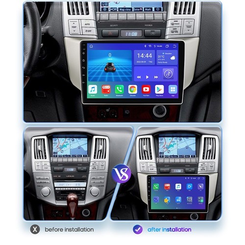 9"Android 14 Autoradio Carplay GPS SAT Navi DAB BT for Lexus RX300 RX330 RX400H - Bild 2 von 13