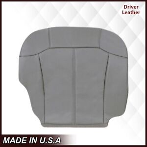 1999 2000 2001 2002 GMC Sierra Driver Bottom Leather Seat Cover Gray Graphite