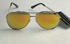 FOSTER GRANT AVIATOR SUNGLASSES SILVER FRAME MIRRORED LENS ALANA MRF 977670 NEW