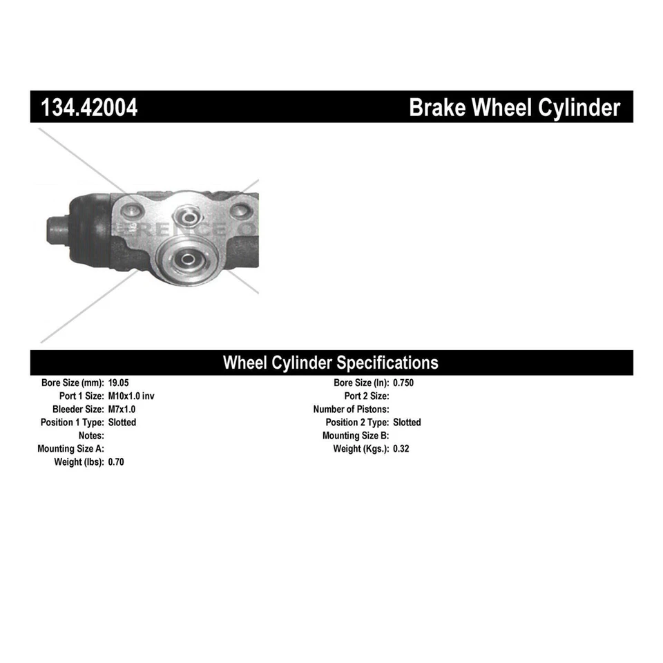 Cilindro de rueda trasera Centric Parts para Nissan Cube 2014 2013 2012 2011 2010 2009 Foto 3 de 4
