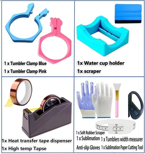 Premium Sublimation Tumbler Clamp Set with Accessories for Craft Excellence - Picture 4 of 8