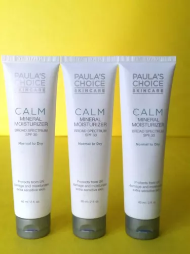 X3 (SEALED) PAULA'S CHOICE CALM MINERAL MOISTURIZER Dry 2 OZ Exp 11/25 SPF 30