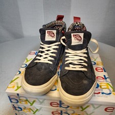 Vans SK-8 HI Off The Wall High Scotchgard Fur Blue White Womens Size 7.5 Shoes