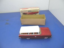 vintage 1960s red china mf 962 tin friction with siren travelling car,NOS