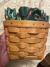 1998 MINI LONGABERGER WALL HANGING / FREE STANDING BASKET W/ PROTECTOR/ Liner
