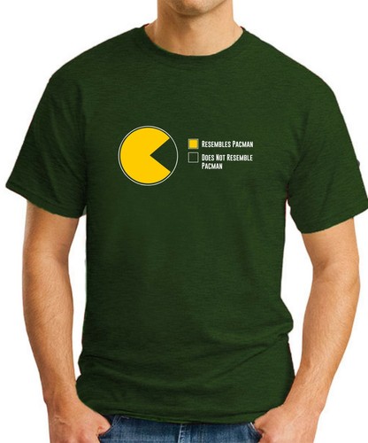 RESEMBLES PACMAN T-SHIRT > Funny Slogan Novelty Mens Geeky Gift Gaming Arcade - Picture 19 of 22