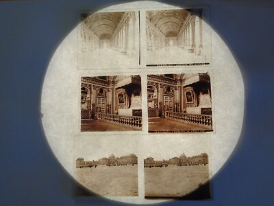 3 Stereoscopic Panels of Versailles circa 1900