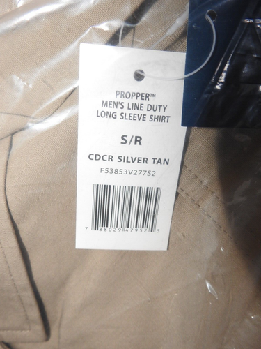 Propper Men's CDCR Line Duty Shirt - Long Sleeve - Silver Tan - Small Regular - Picture 5 of 5