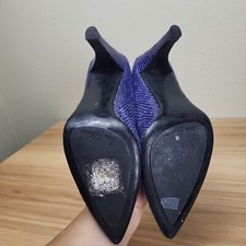 Zapatos De Tacón Azul Mezclilla, 50% De Descuento - KARUKA | El Yerro Menú