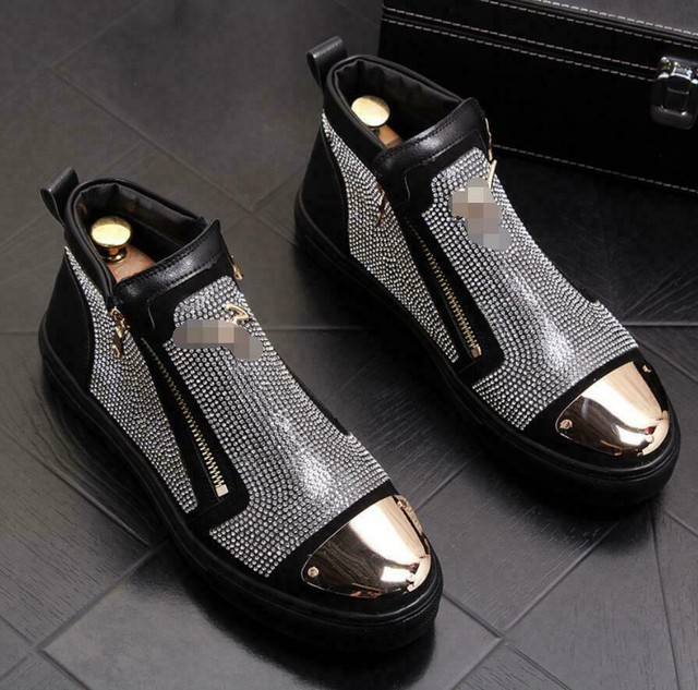 rhinestone high top sneakers