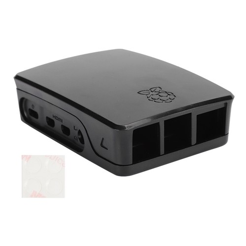 Enclosure Case Shell Hard Protective Box Cover for Raspberry Pi 4 Model B Black - Afbeelding 10 van 12