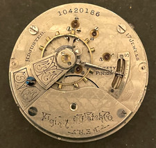 Antique 1904 Elgin Grade 144 Pocket Watch Movement Parts/Repair 18s 17j USA