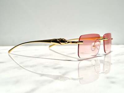 Bonano Panther Big C Diamond Cut Red Lens Buffalo Horn Woods C Decor Rimless