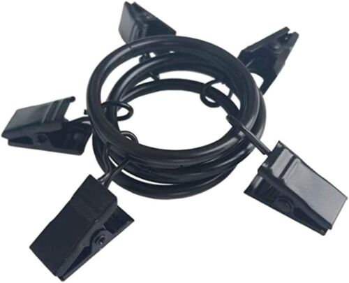 42 Pack Curtain Rings with Clips Drapery Rustproof Vintage 1 Inch Interior Black - Picture 7 of 11