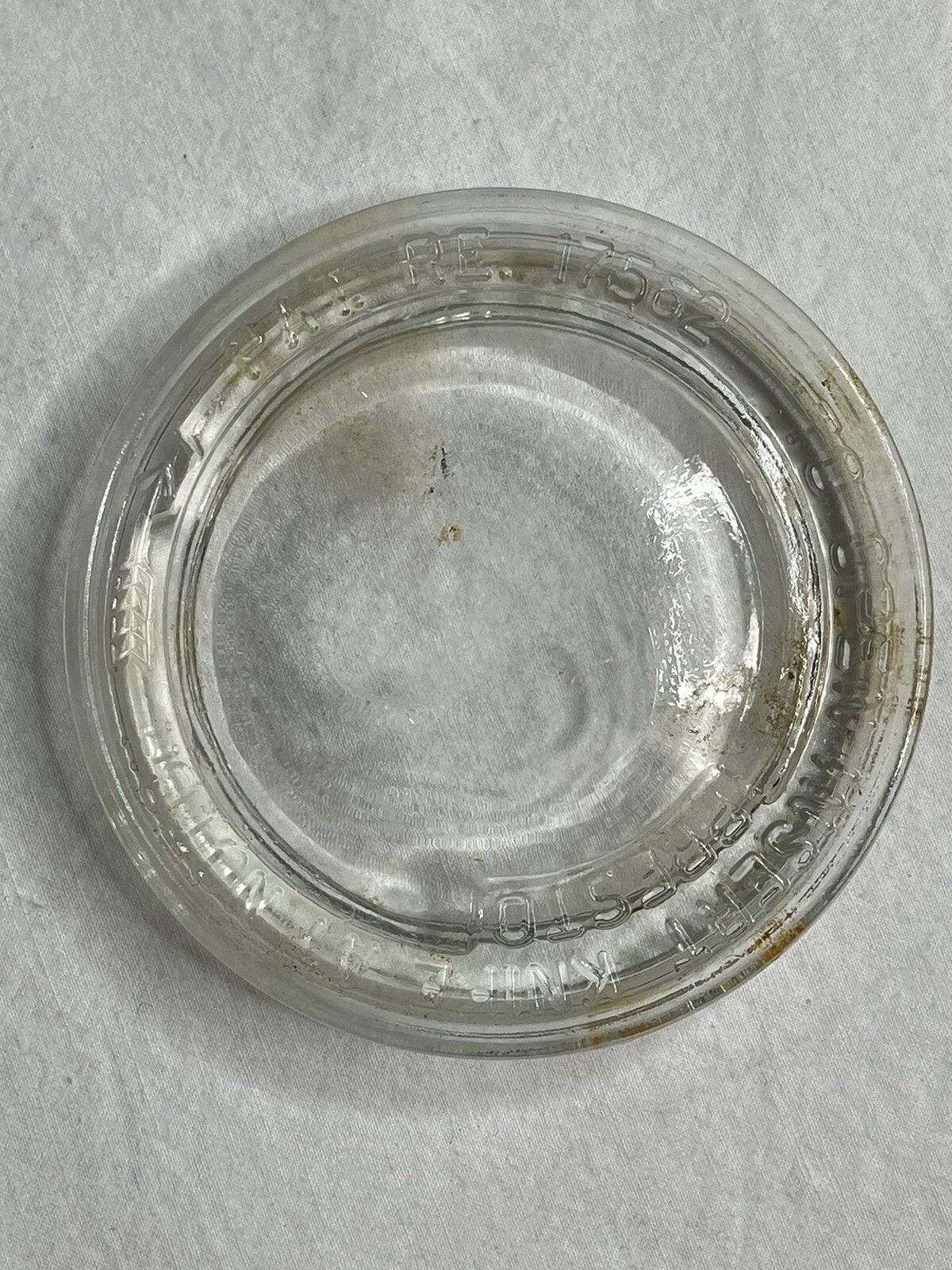 PRESTO Bowtie & Glass Lid  WIDE~MOUTH Mason Canning Jar Old Antique Fruit Jar