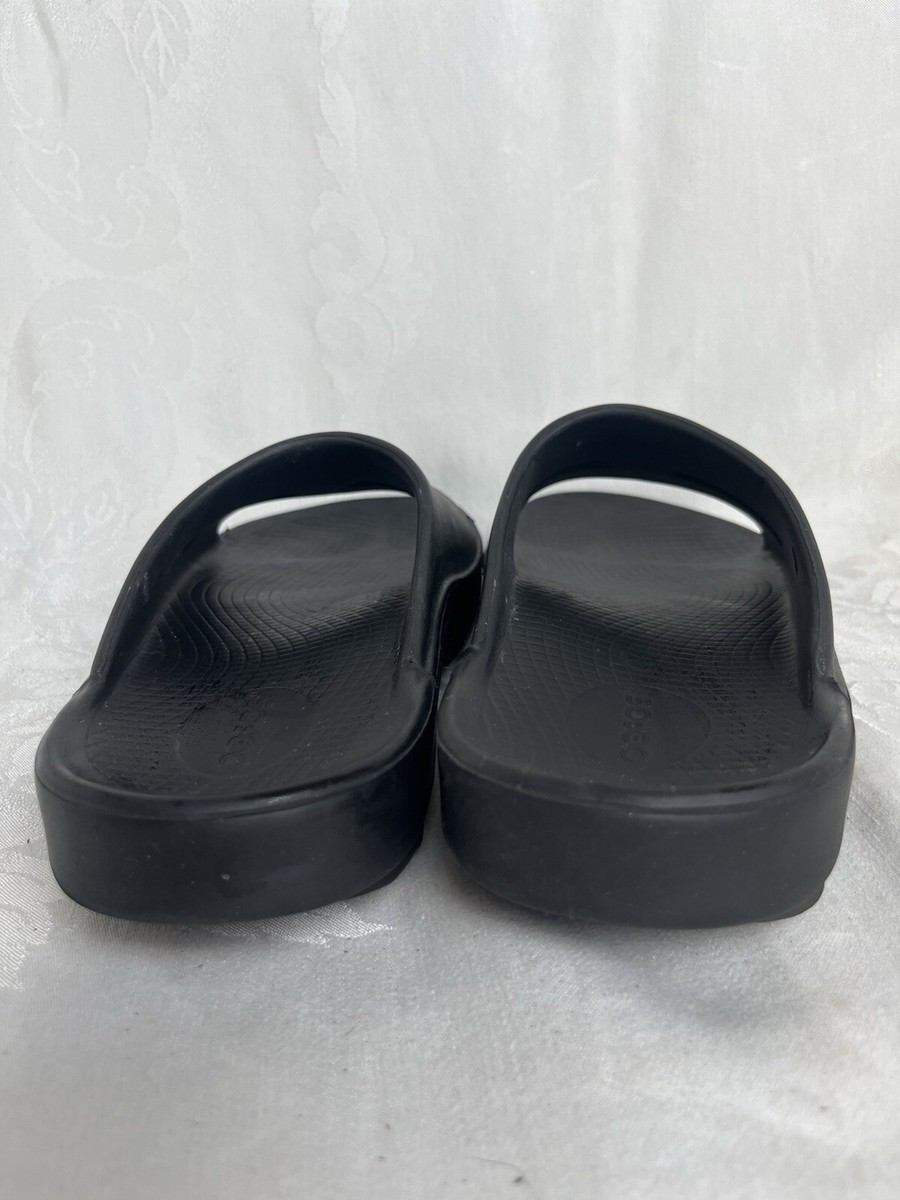 Oofos Ooahh Sport Slide Sandals Unisex M7/W9 Solid Black