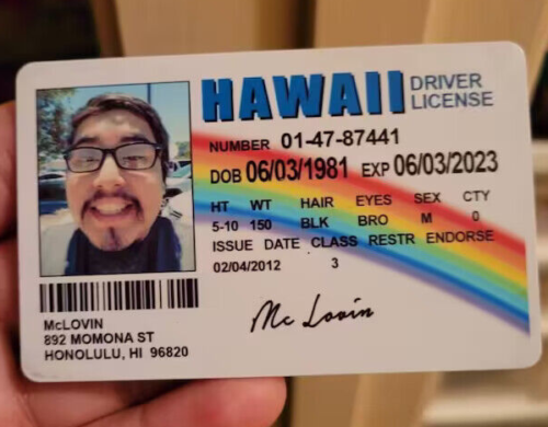 🌈🤓 McLovin ID CARD Movie Superbad Mc Lovin with "HOLOGRAM" 🌈🤓 - Picture 11 of 17