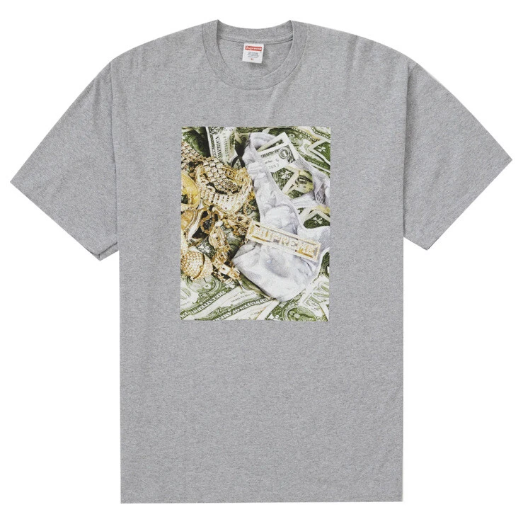 T shirt moyen gris Supreme « Bling »
