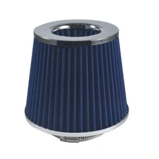 Blue 3" 76mm Performance High Flow Cold Air Intake Cone Replacement Dry Filter
