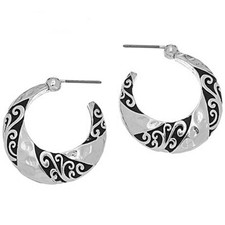 Flowering Vine Hoop Earrings - 9277-57C