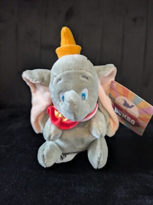 Disney Dumbo Plüsch Schlüsselanhänger Stofftier Sammlerstück Elefant Taschenclip NEU