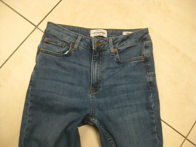 NEW LOOK LIFT & SHAPE JEANS SKINNY 10 distressed blue crop stretch slimming