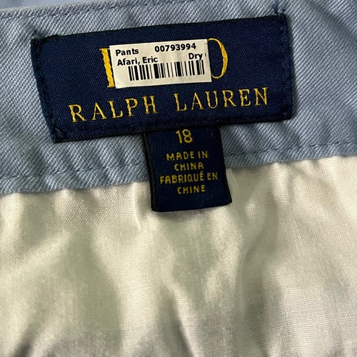 Boys Ralph Lauren Light Blue Stretch Chino Pants 18 - Picture 2 of 8