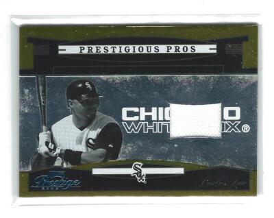 2005 Prestige Prestigious Pros Gold #93 Carlos Lee JERSEY White Sox 21/25